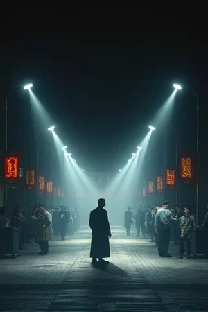 主推影片长街灯影的竖版海报画面